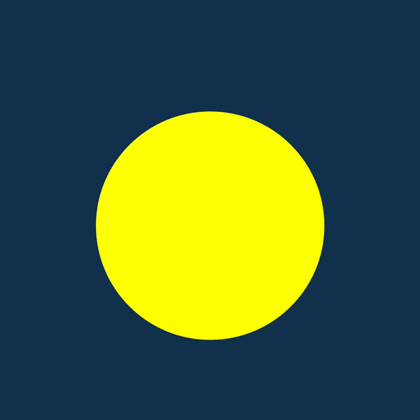 The circle glides instead of moving statically.