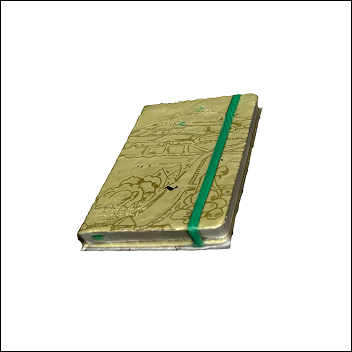 Finished journal after baking. Thankfully C4D didn't remove any of the textures during the baking process.