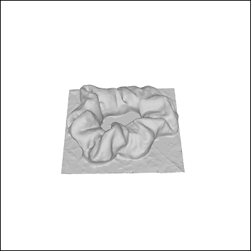 This is how my scrunchie looked in the 3D viewer after multiple attempts at baking.